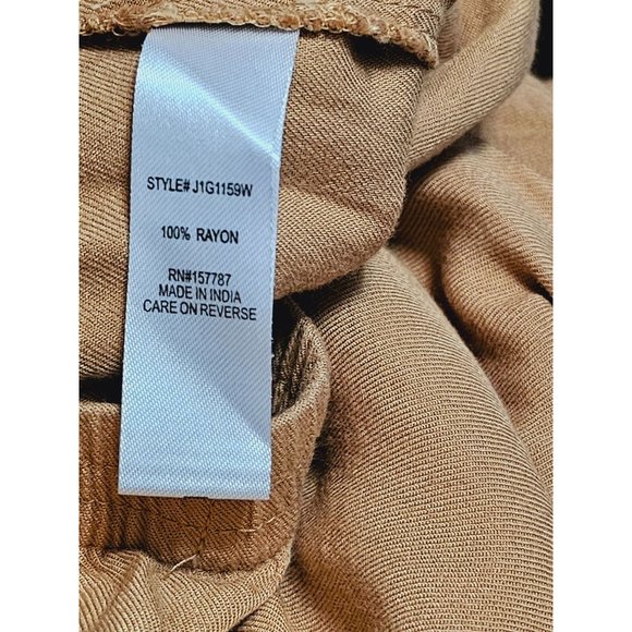 Jolie and Joy cargo Jumpsuit size Large tan jogger cut - Picture 9 of 9